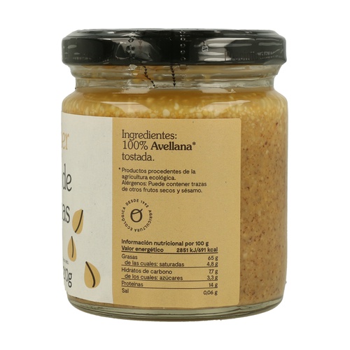 Crema de Avellana "Crunchy" Tostada con piel bio