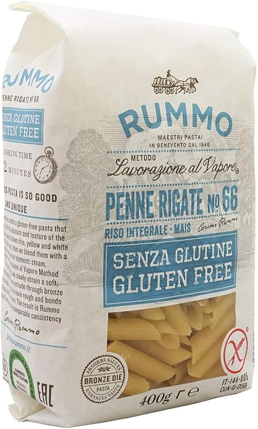 Penne Rigate n66 - Pasta Sin Gluten Rummo